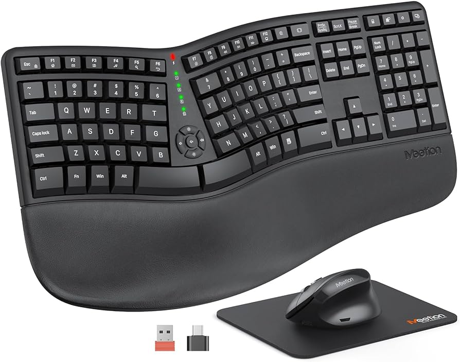 TECLADO Y MOUSE MEETION ERGONOMICO MT-DIRECTOR C A USB